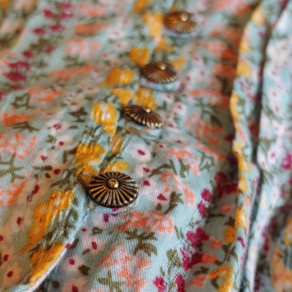 Anthro Maeve Floral Cottagecore shirt blouse - Picture 5 of 7